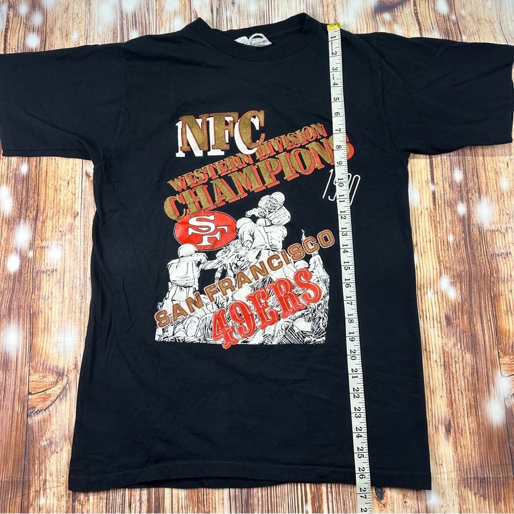 Vintage 1990 San Francisco 49ers Single Stitch T-shirt Size Medium Made USA - Picture 11 of 13